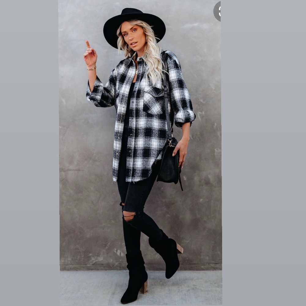 Paxon Plaid Button Down Shacket